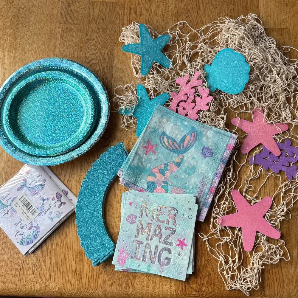 Mermaid Birthday Party Supply Lot